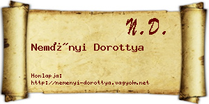 Neményi Dorottya névjegykártya